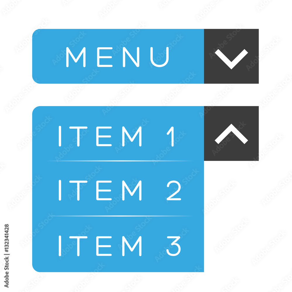 Poster menu item ux vector