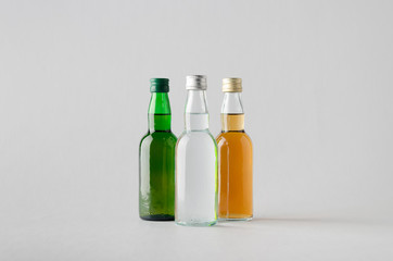 Miniature Spirits/Liquour Bottle Mock-Up - Three Bottles