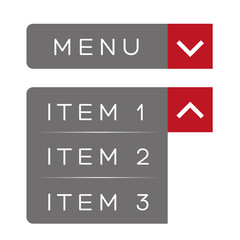 Menu item UX vector