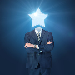 Businessman with star