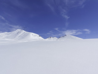 Winter in Greater Caucasus Mountains. Georgia (country). Gudauri ski resort.