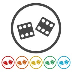 Dice Icon, Vector dices icon 