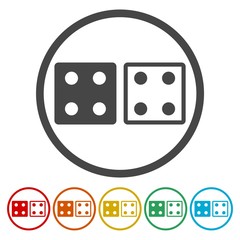 Dice Icon, Vector dices icon 