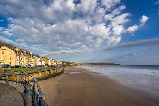 The beach in Filey on the coast of Yorkshire Engalnd