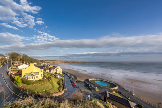 The beach in Filey on the coast of Yorkshire Engalnd