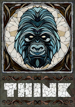 Gorilla motif, illustration 