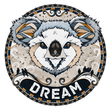 Koala motif, illustration 