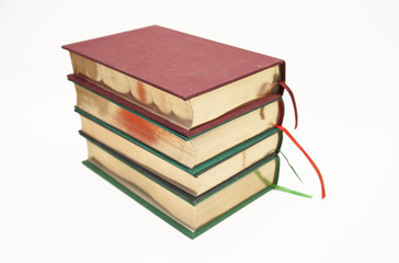 antique books   on a white background