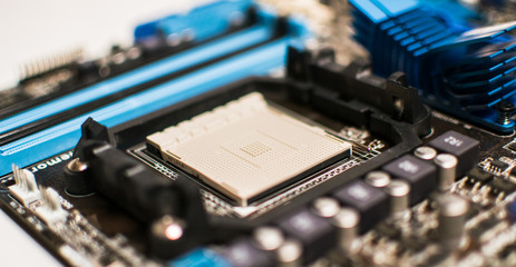 motherboard on a table close-up
