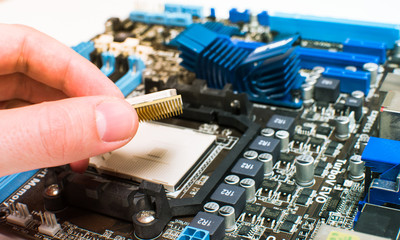 Installing the CPU into the motherboard