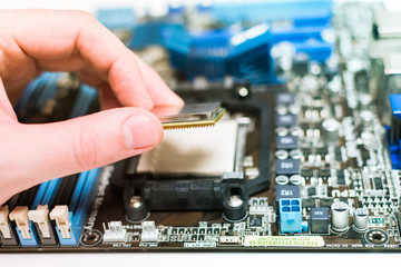 Installing the CPU into the motherboard