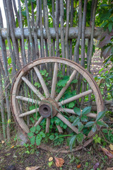 old wooden wheel