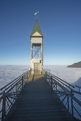 Hammetschwandlift auf dem Bürgenstock (Kanton Luzern), mit Nebelmeer, Schweiz