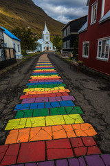 The church in Seydisfjordur, Iceland.