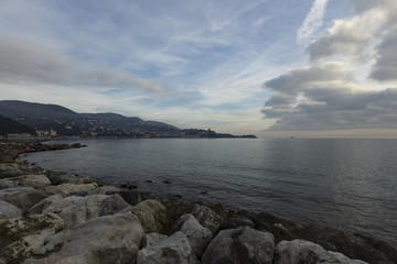 Scorci di costa sul mare ligure