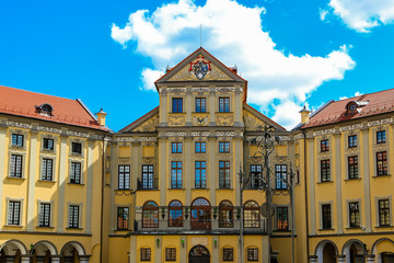 The old red castle of Nesvizh, Belarus. 100 km from Minsk.
