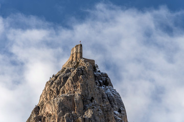 gumushane goat castle at snowy