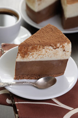 Piece of mousse cake