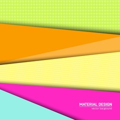 Vector material design background. Abstract creative concept layout template. For web and mobile app, paper art illustration design. style blank, poster, booklet. Motion wallpaper element. Flat ui