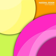 Vector material design background. Abstract creative concept layout template. For web and mobile app, paper art illustration design. style blank, poster, booklet. Motion wallpaper element. Flat ui