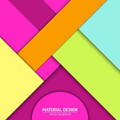 Obraz premium Vector material design background. Abstract creative concept layout template. For web and mobile app, paper art illustration design. style blank, poster, booklet. Motion wallpaper element. Flat ui