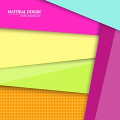 Vector material design background. Abstract creative concept layout template. For web and mobile app, paper art illustration design. style blank, poster, booklet. Motion wallpaper element. Flat ui