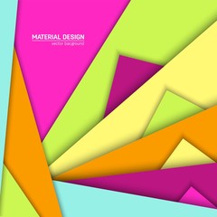 Vector material design background. Abstract creative concept layout template. For web and mobile app, paper art illustration design. style blank, poster, booklet. Motion wallpaper element. Flat ui