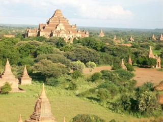 View of the historical site of Bagan in Myanmar