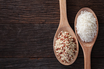 brown and white rice - obrazy, fototapety, plakaty