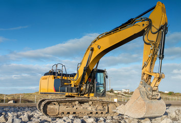 grue en action sur le chantier