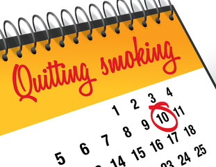 Quitting Smoking Day mark on calendar, vector illustration