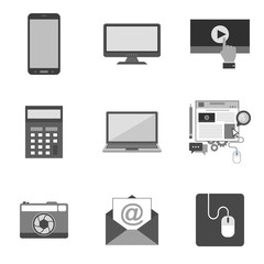 Set of icons and symbols in trendy flat style isolated on white - 132355895