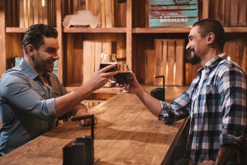 Delighted happy friend being in a great mood