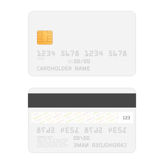 Realistic vector credit cards mockup.