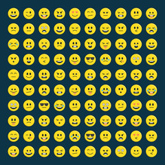 Set of emoticons icon pack.