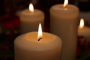 close up of candle flame