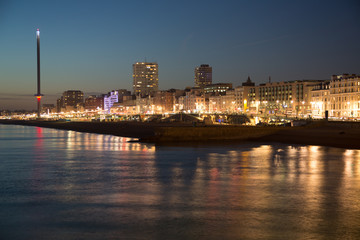 Obraz premium Brighton seafront at sunset