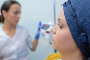 Nurse activating chemotherapy machine