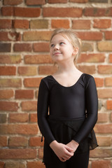 young girl dancer stretching
