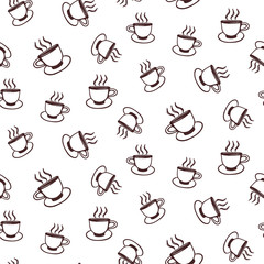 Coffee cup seamless pattern