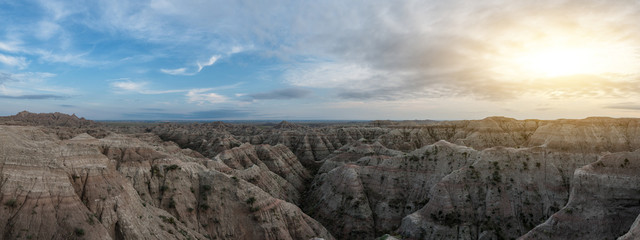 Panorama at Badlands National Park 