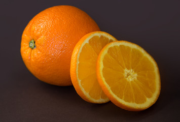 ripe orange on the table