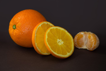 ripe orange on the table