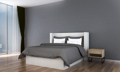 The minimal interior design of bedroom