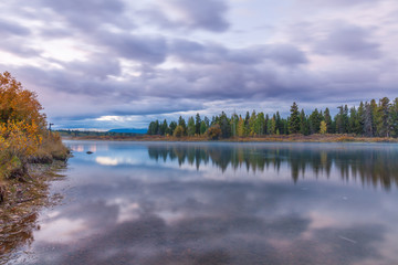 Teton National Park Autumn Sunrise Reflection