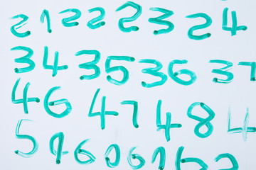 Teaching Writing number on children's board