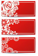 Label design in red color