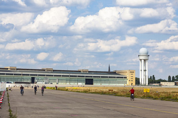 Berlin Tempelhof, former airport in Berlin city, Germany. Ceased operations in 2008 and now used as...