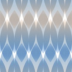 Abstract blue background, geometric shapes with many thin lines. Seamless vector pattern. Technology background with gray lines.