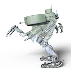 Naklejka premium 戦闘ロボット